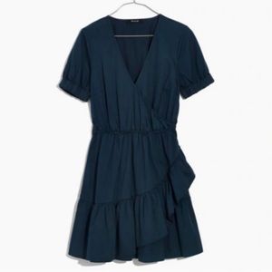 Madewell faux wrap ruffle dress